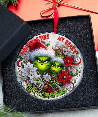 Monster Couple Christmas Ornament - Personalized Gifts For Couple