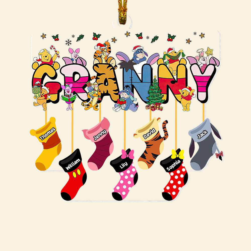 Personalized Gifts For Grandma Socks Christmas Ornament 04Xqdt251024 - Image 6