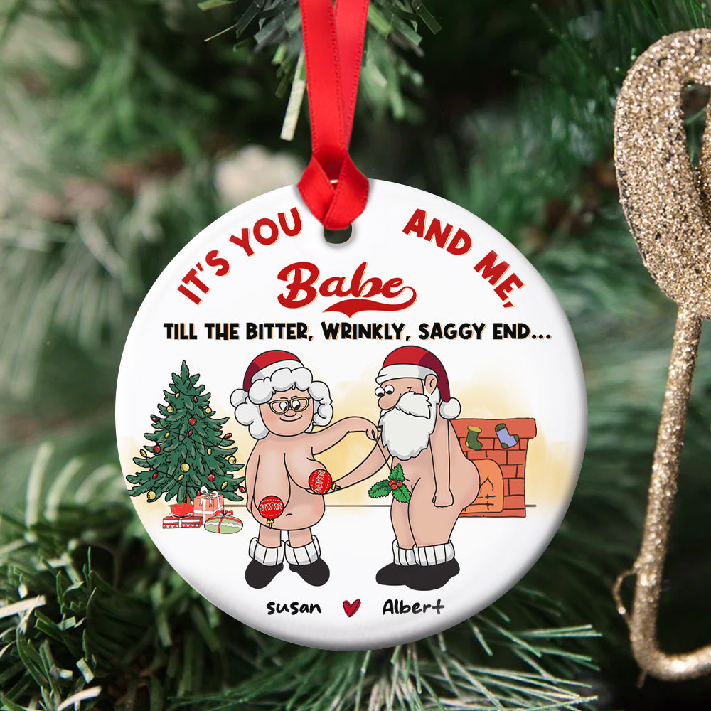 It'S You And Me, Babe, Gift For Couple, Personalized Ornament, Funny Old Couple Ornament, Couple Gift - Image 2