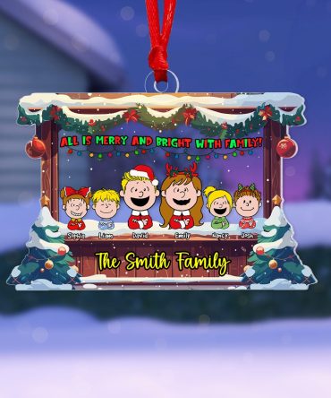 Personalized Christmas Gifts For Family Acrylic Ornament 01Kapu180924Hg