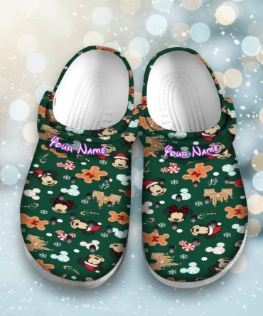 Customized Disney Mickey Mouse Christmas Pattern Crocs Shoes - Discover Comfort And Style Clog Shoes Unisex Clogs Garden Shoes