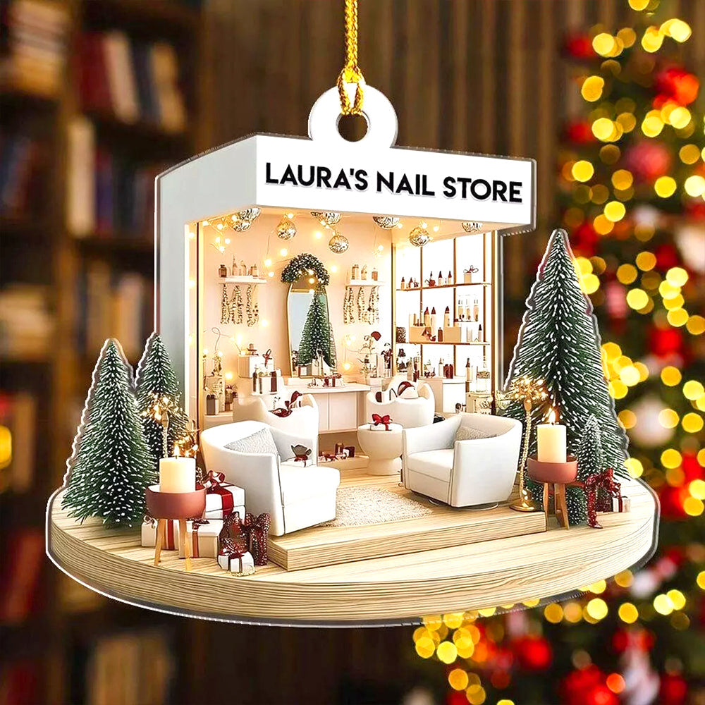 Personalized Gifts For Her Acrylic Ornament, Nail Salon 02Tgtn211124