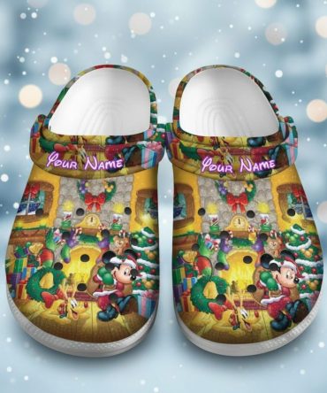 Custom Mickey Mouse Christmas And Pluto Crocs Clogs - Discover Comfort And Style Clog Shoes Unisex Clogs Garden Shoes