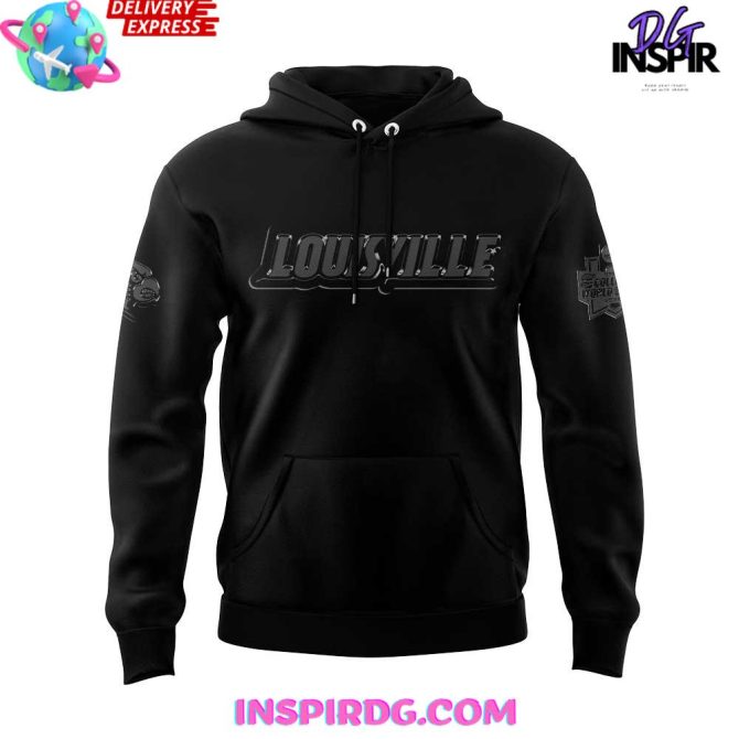 Louisville Cardinals Back In Black 2025 All Over Print Hoodie - Image 2