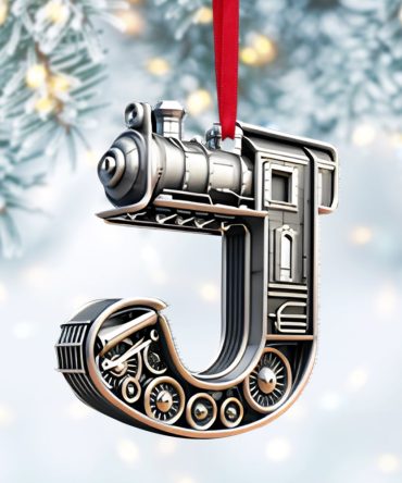 Custom Alphabet Letter Gifts For Train Lovers Christmas Ornament 051Xqtn231024