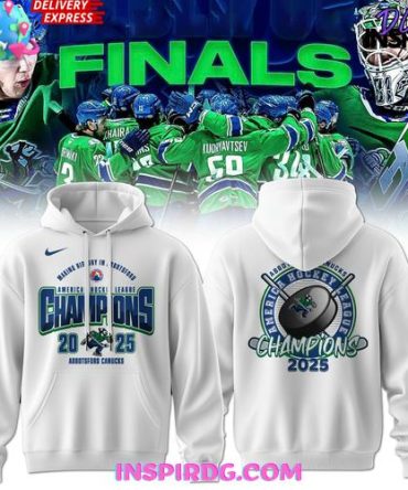 Abbotsford Canucks 2025 Ahl Champions White All Over Print Hoodie