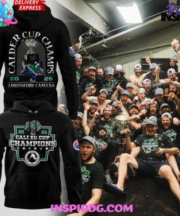 Abbotsford Canucks 2025 Calder Cup Champions Black Edition All Over Print Hoodie