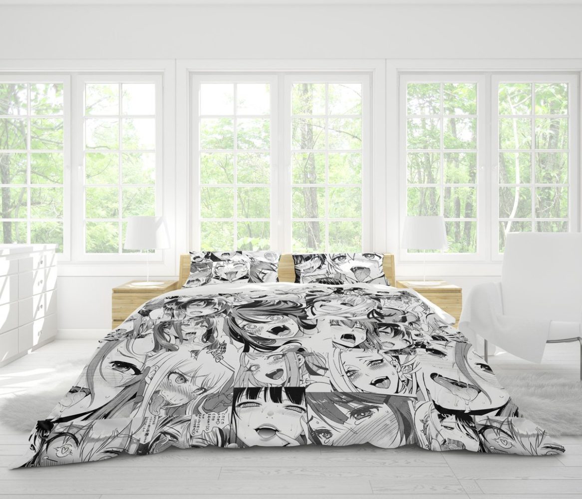 Ahegao Pattern Bedding Set - Image 4