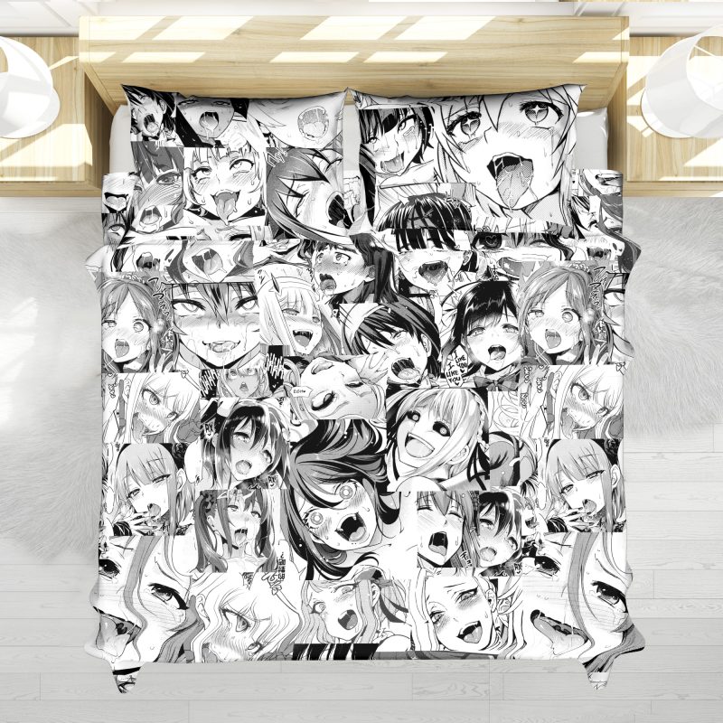 Ahegao Pattern Bedding Set - Image 5
