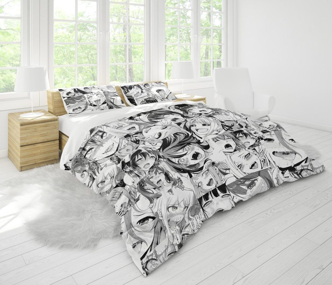 Ahegao Pattern Bedding Set - Image 3