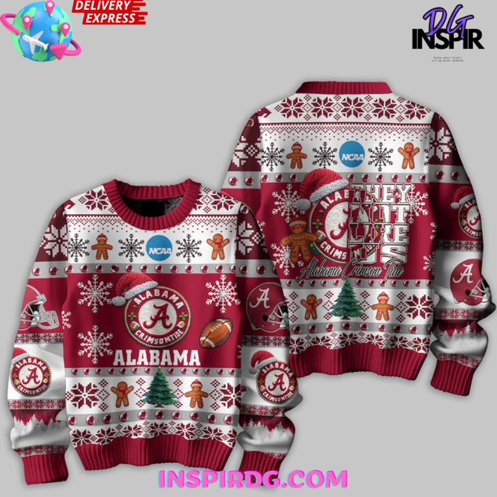 Alabama Crimson Tide Christmas Edition Ugly Ugly Christmas Sweater - Image 2