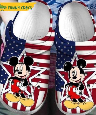 America Flag Mickey Mouse Crocs Clog Shoes - Discover Comfort And Style Clog Shoes Unisex Clogs Garden Shoes