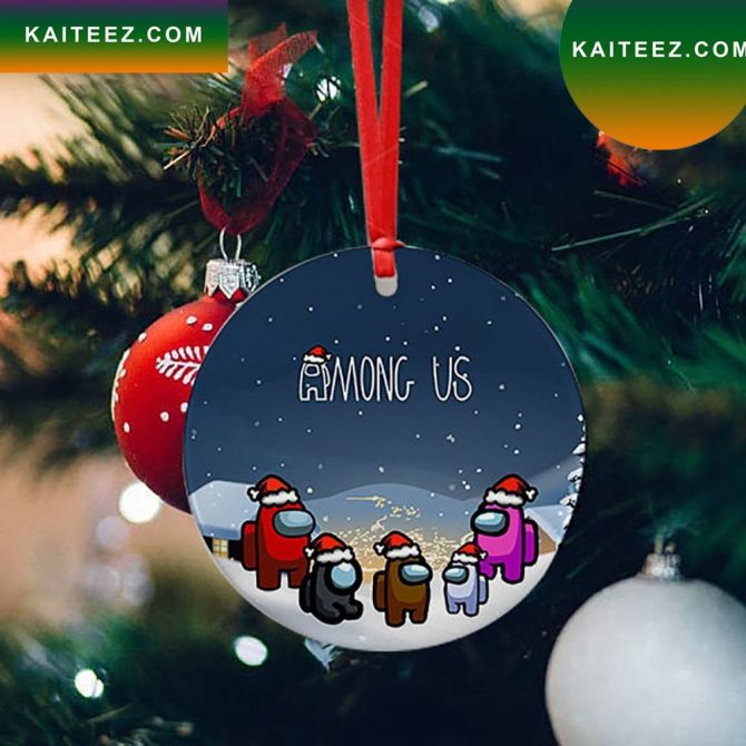 Among Us Game Round Christmas Ornament