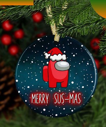 Among Us Merry Susmas Christmas Ornament