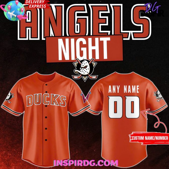 Anaheim Ducks Angels Night Performance Baseball Jersey