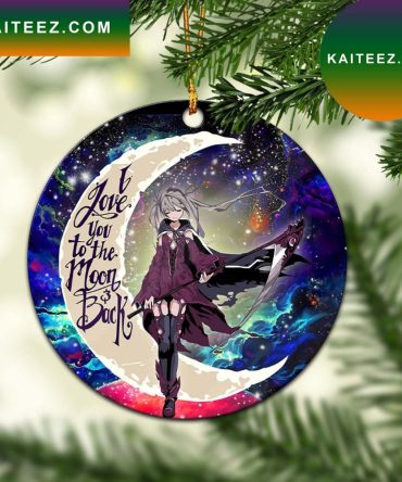 Anime Girl Soul Eate Love You To The Moon Galaxy Mica Circle Ornament Perfect Gift For Holiday