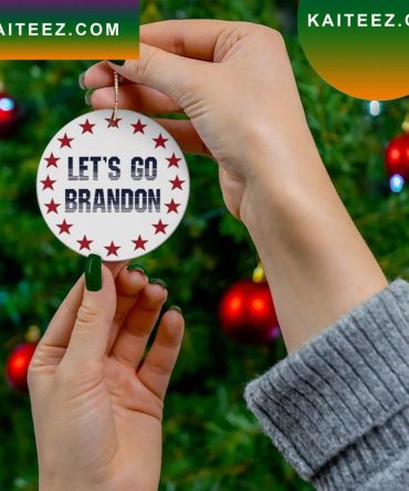 Anti Biden Lets Go Brandon Fjb Christmas Ornament