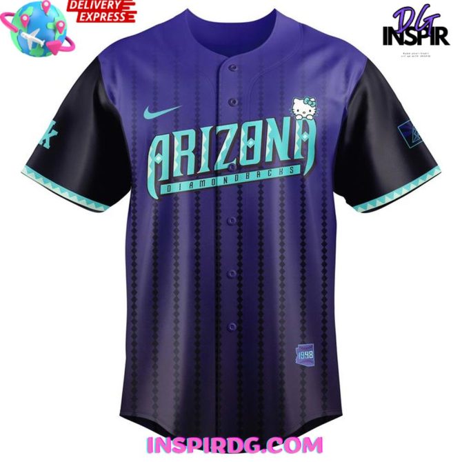 Arizona Diamondbacks 2025 City Connect Hello Kitty Baseball Jersey - Image 2
