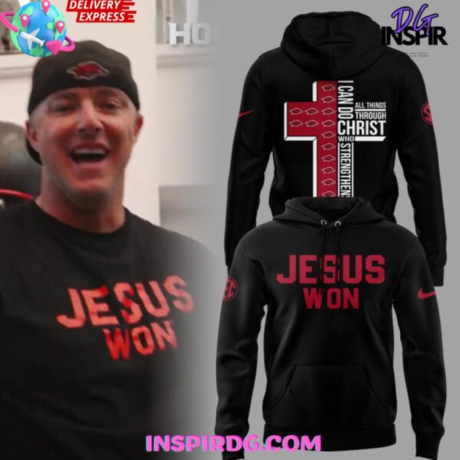 Faith-Inspired Black Hoodie - 'Jesus Won' Comfort & Style For Everyday Wear
