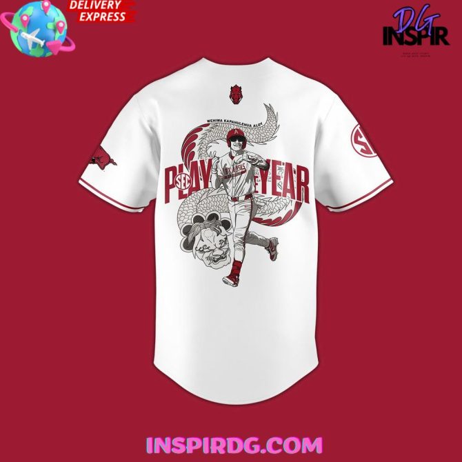Arkansas Razorbacks Player Of The Year 2025 Special Baseball Jersey - Image 3