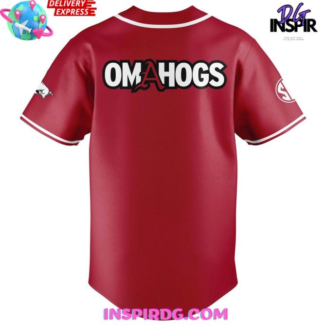 Arkansas Razorbacks Men'S College World Series Omahogs 2025 Red Jersey - Image 3