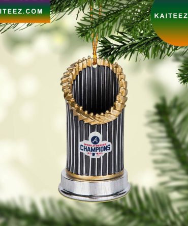 Atlanta Braves  World Series Champions Trophy Paperweight Christmas Ornament
