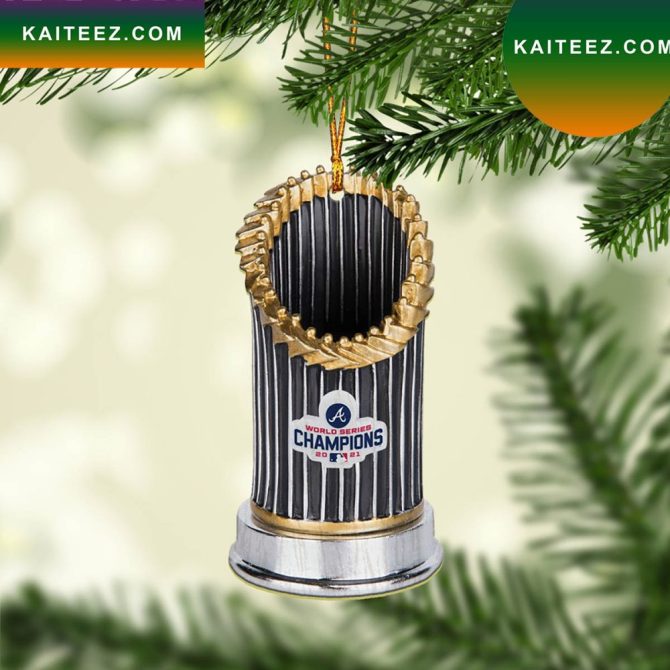 Atlanta Braves  World Series Champions Trophy Paperweight Christmas Ornament