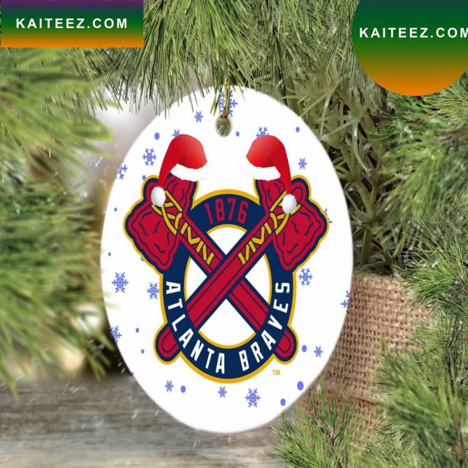 Atlanta Braves Logo World Series  Champions Mlb Christmas Ornament