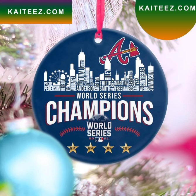 Atlanta Braves Mlb World Series Champions  Christmas Decor Christmas Ornament