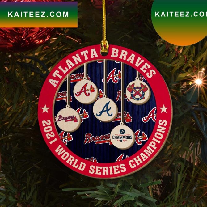 Atlanta Braves Mlb World Series Champions  Christmas Decor Ornament