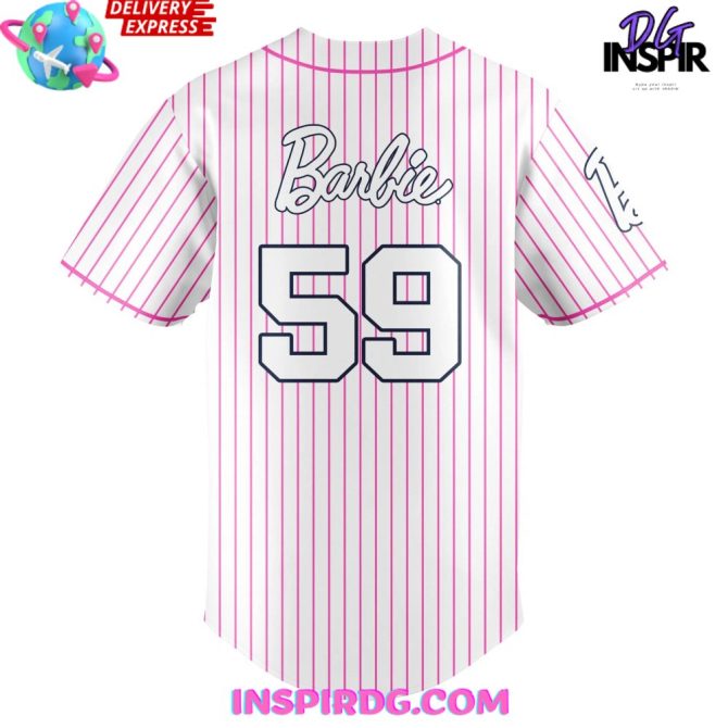 Atlanta Braves X Barbie Night Game 2024 Stripe Baseball Jersey - Image 3