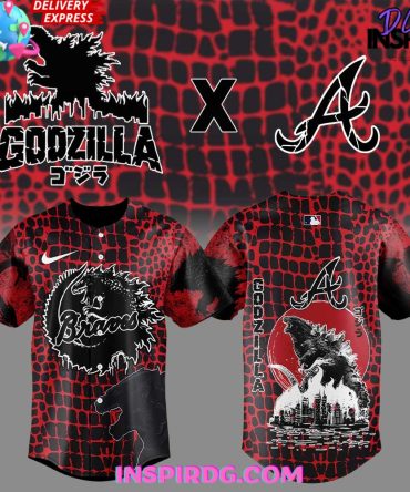 Atlanta Braves X Godzilla Special Edition Baseball Jersey