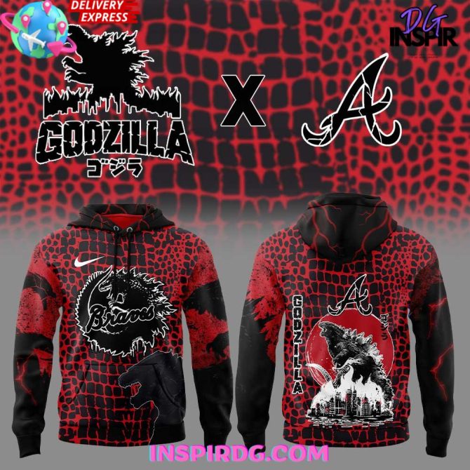 Atlanta Braves X Godzilla Special Edition All Over Print Hoodie