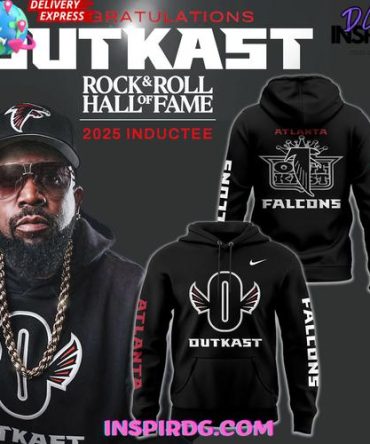 Outkast Rock & Roll Hall Of Fame 2025 Hoodie - Atlanta Falcons Tribute