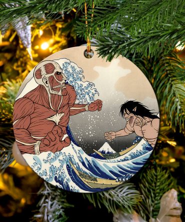 Attack On Titans The Great Wave Japan Anime Mica Ornament Perfect Gift For Holiday