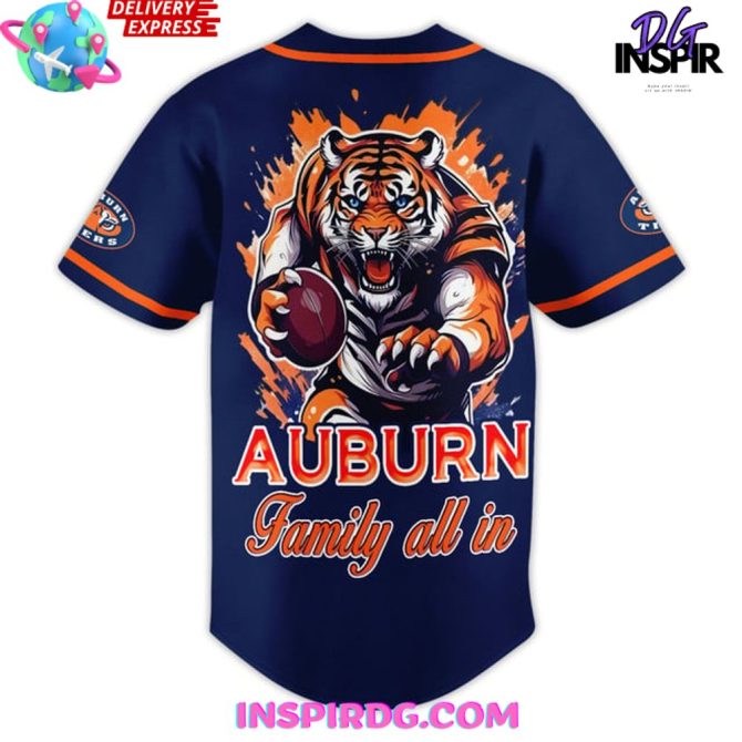 Auburn Tigers Family All In Baseball Jersey - Image 3