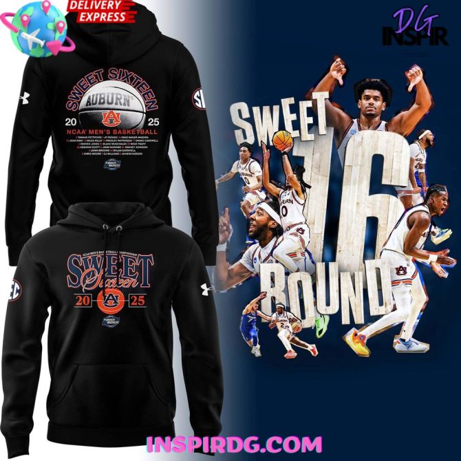 Auburn Tigers Men’S Basketball Sweet 16 Special All Over Print Hoodie