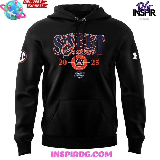 Auburn Tigers Men’S Basketball Sweet 16 Special All Over Print Hoodie - Image 2
