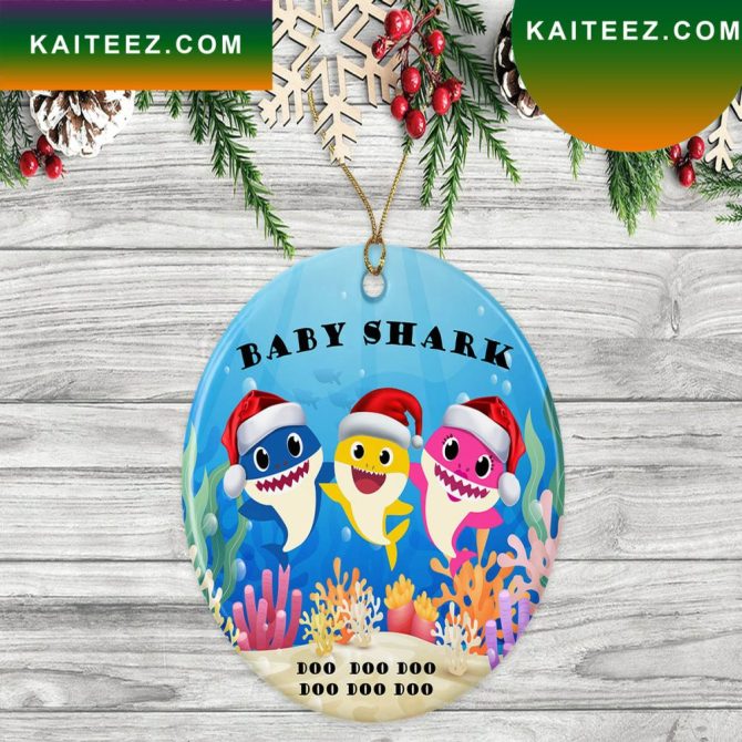 Baby Shark Christmas   Christmas Ornament