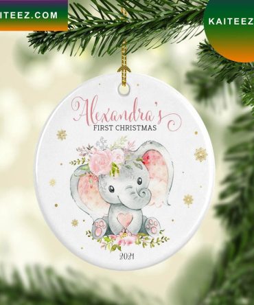 Baby First  Personalized Baby Name Christmas Ornament