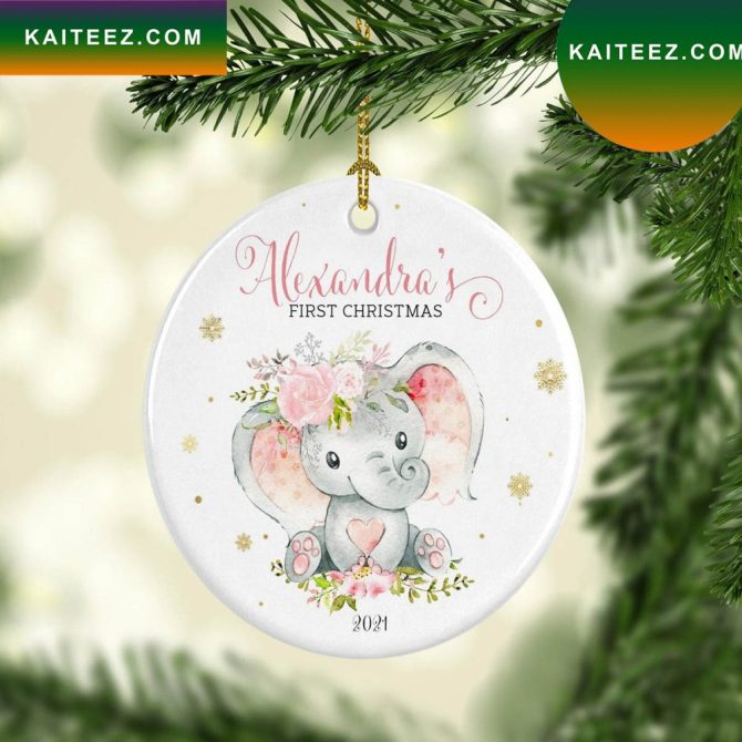 Baby First  Personalized Baby Name Christmas Ornament