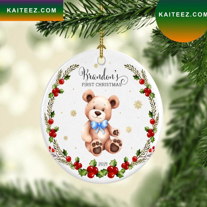 Baby First Christmas  Personalized Baby Name Gift Christmas Ornament