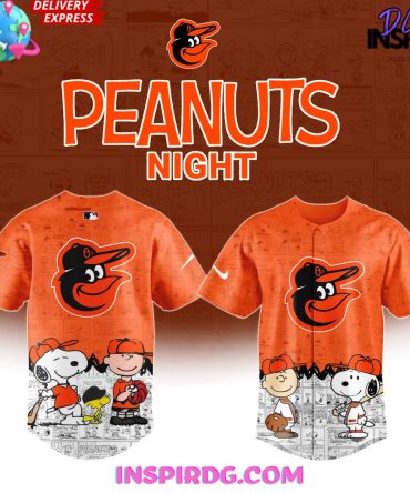 Baltimore Orioles 75Th Anniversary Of Peanuts Special Baseball Jersey