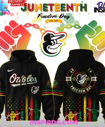 Baltimore Orioles Juneteenth Day 2025 Special All Over Print Hoodie