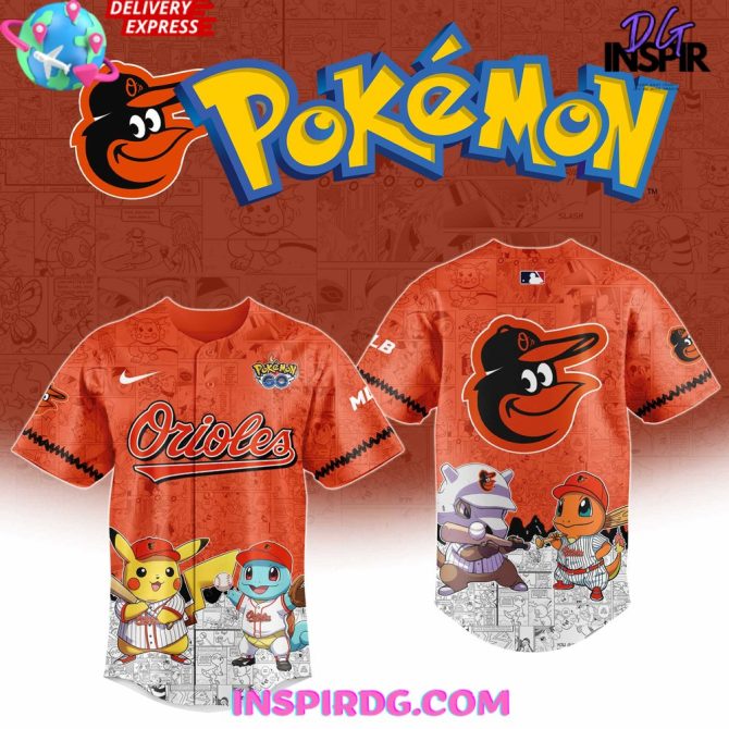 Baltimore Orioles Pokémon Go Limited Baseball Jersey