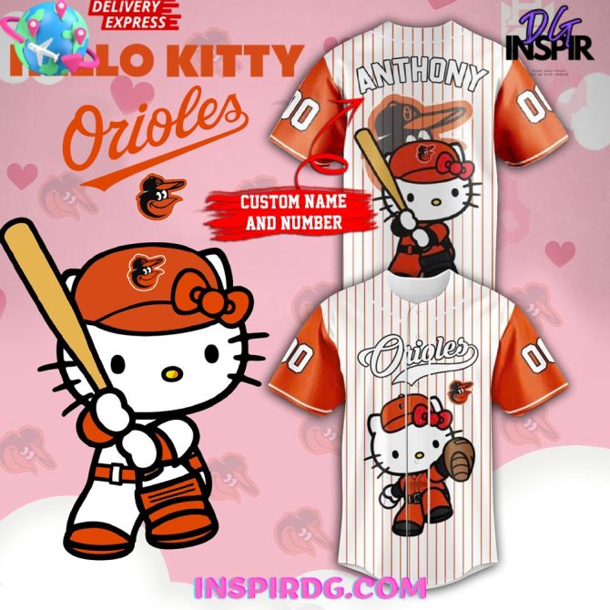 Baltimore Orioles X Hello Kitty 2024 Baseball Jersey