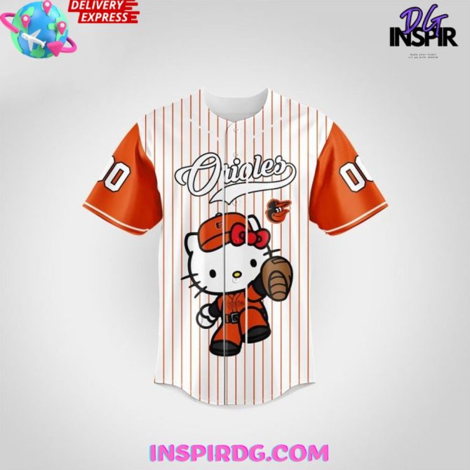 Baltimore Orioles X Hello Kitty 2024 Baseball Jersey - Image 2
