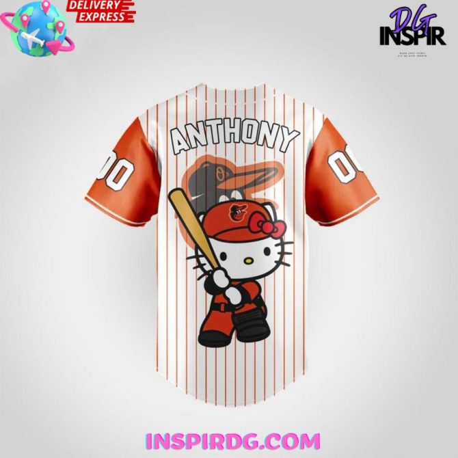 Baltimore Orioles X Hello Kitty 2024 Baseball Jersey - Image 3