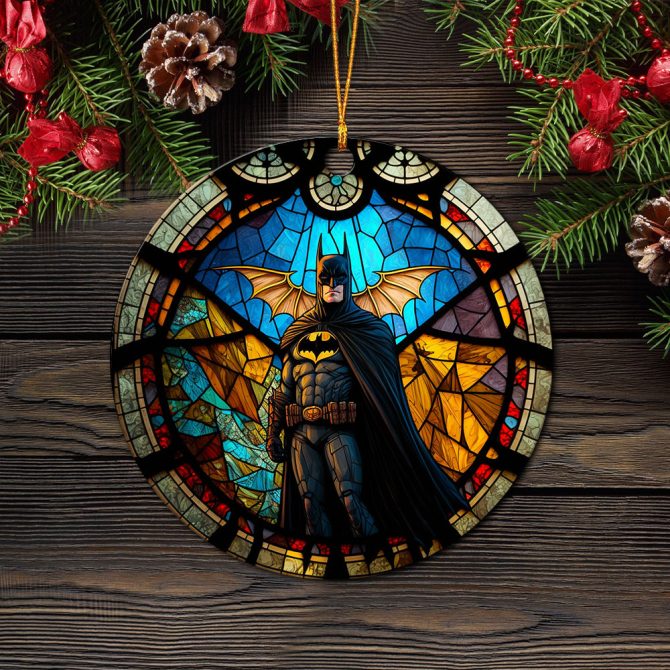 Batman Stained Glass Mica Ornament Perfect Gift For Holiday - Image 2