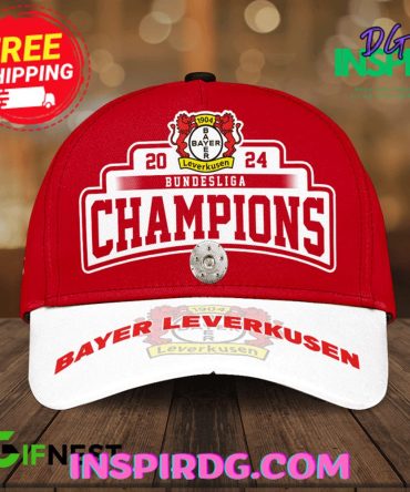 Bayer Leverkusen Bundesliga Champions 2024 Red White Cap